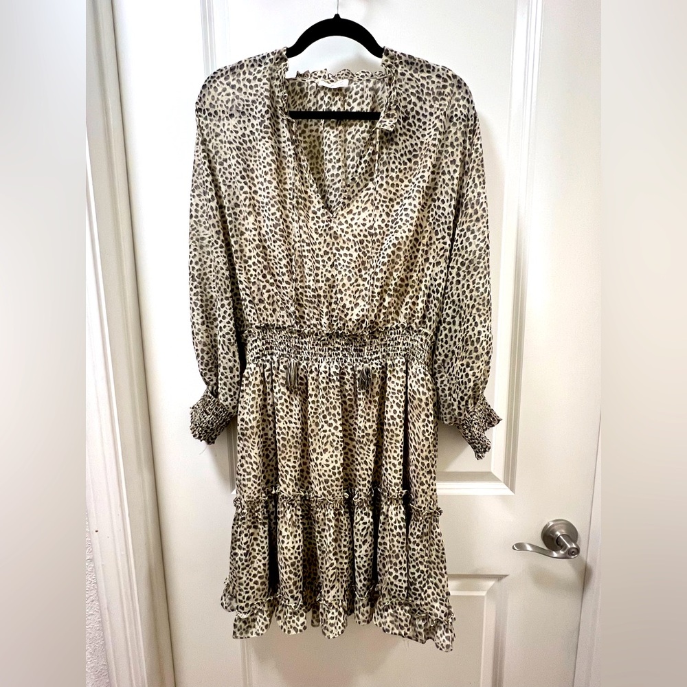 Women's sheer Long Sleeve Midi Dress
